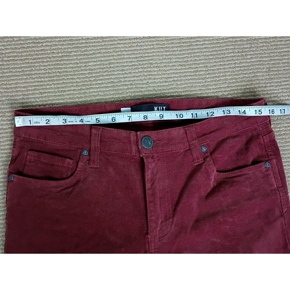 Kut From The Kloth Womens Size 8 Burgundy Corduroy Mia Toothpick Skinny - Picture 3 of 11